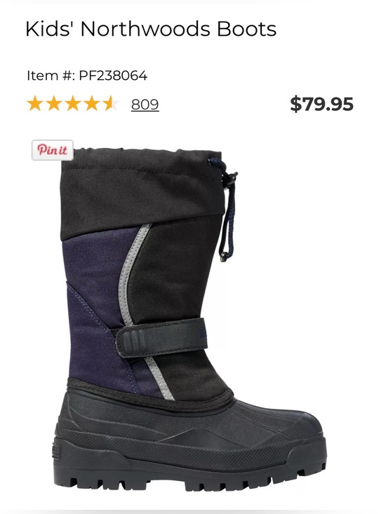 L.L. Bean Other - L.L. Bean Kids' Northwoods Boots - Black & Navy NEW NEVER WORN!